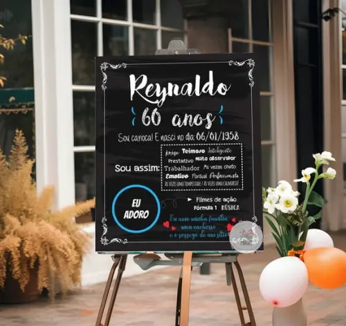 Painel Aniversário Adulto - Festa 60 Anos