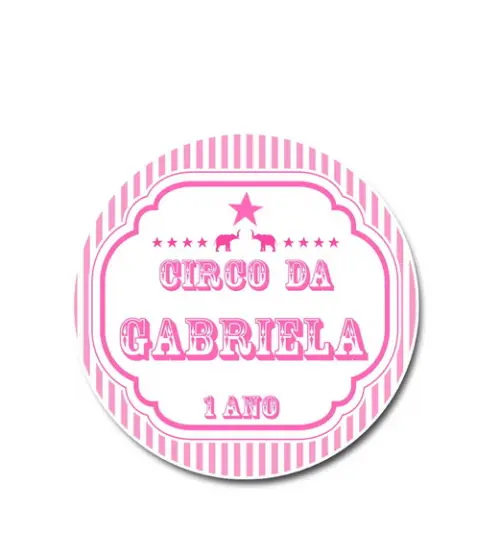 Painel Circo Rosa - Placa
