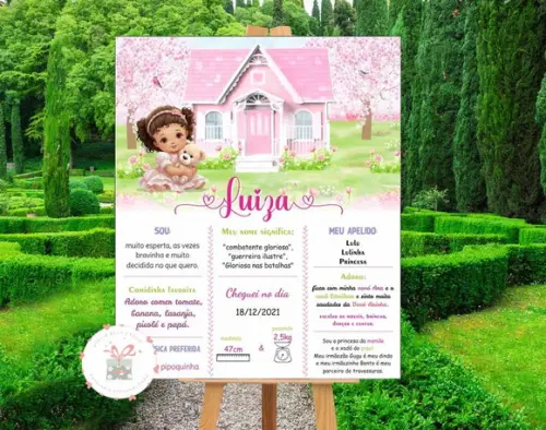 Painel de Aniversário - Casa de Boneca