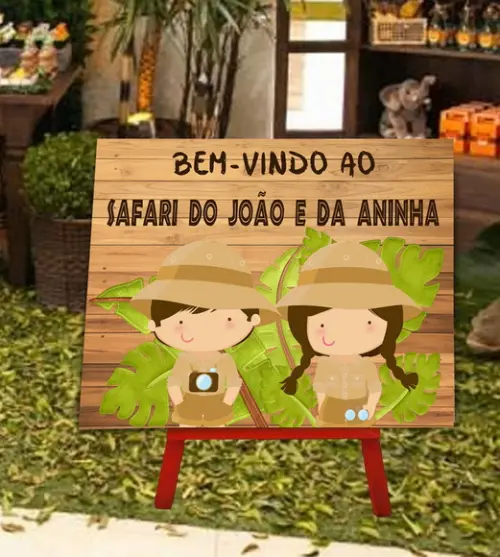 Painel de Aniversário - Safari