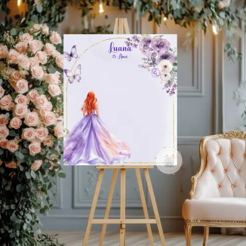 Painel de Assinatura Menina Ruiva