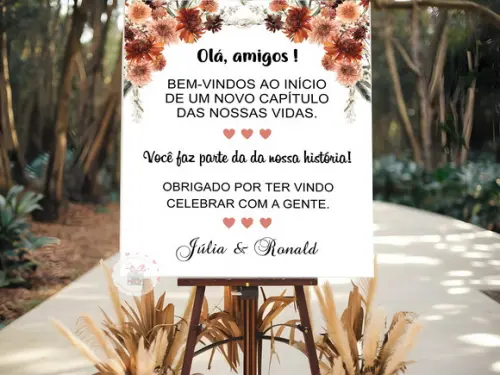 Painel para Recepção - Bem Vindos