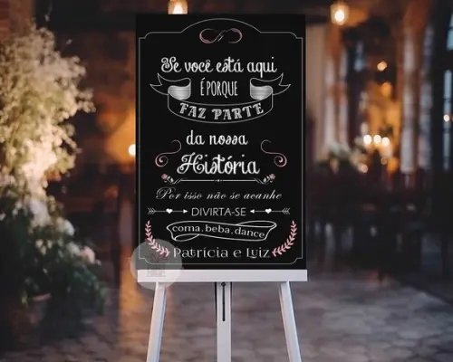Placa Bem Vindos - Bem-vindos ao Nosso Aniversário