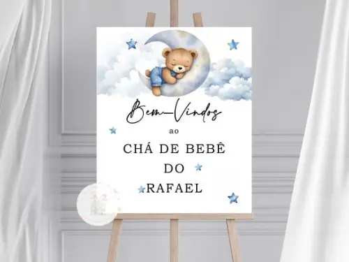 Placa Chá de Bebê Ursinho