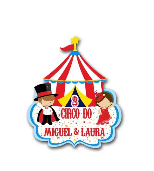 Placa Circo - gêmeos