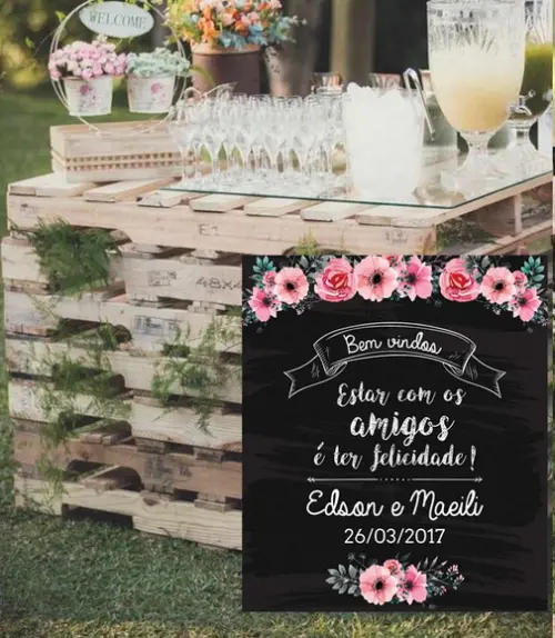 Placa de Boas Vindas - Bem Vindos