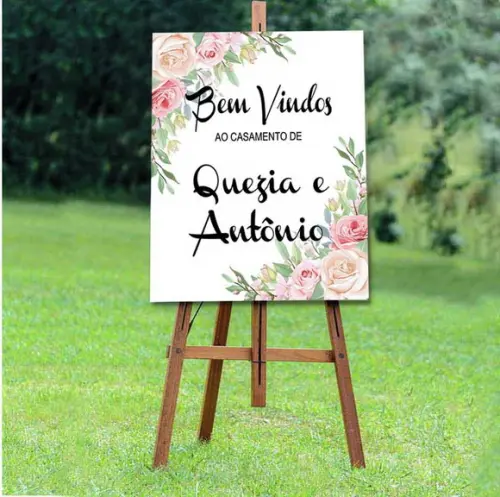 Placa de Boas Vindas - Recepção dos Convidados