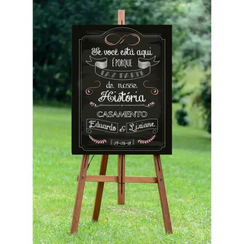 Placa de Casamento - Bem-vindos ao Nosso Casamento - 90x65