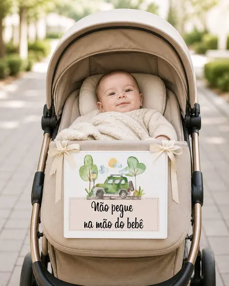 Placa de Identificação -não Pegue na Mão do Bebê