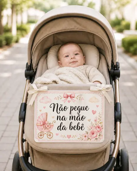 Placa de Identificação -não Pegue na Mão do Bebê