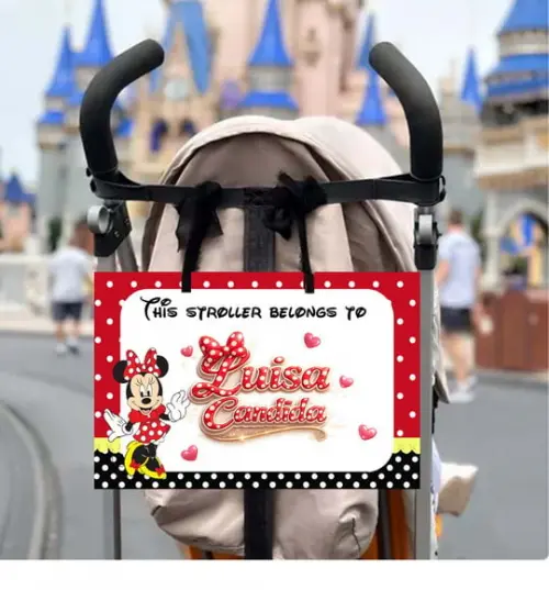Placa de Identificação para Carrinho de Bebê-turma do Mickey