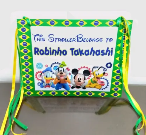 Placa de Identificação para Carrinho de Bebê