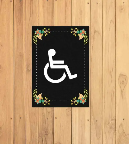 Placa para Banheiro