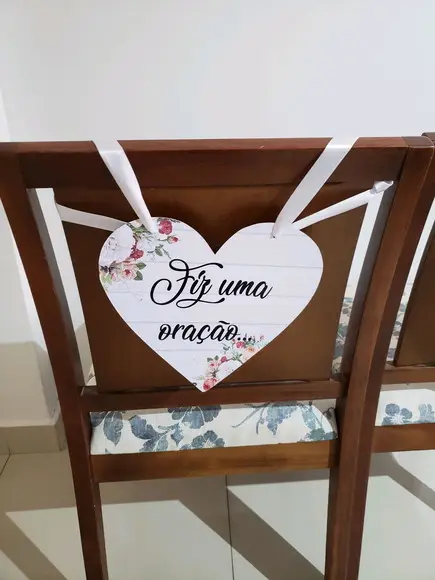 Placa para Cadeira dos Noivos