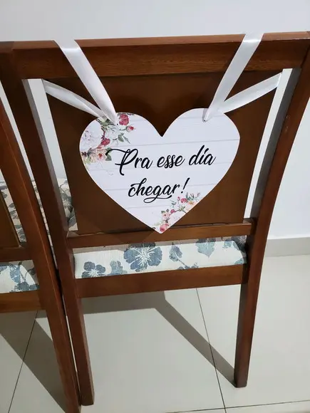 Placa para Cadeira dos Noivos