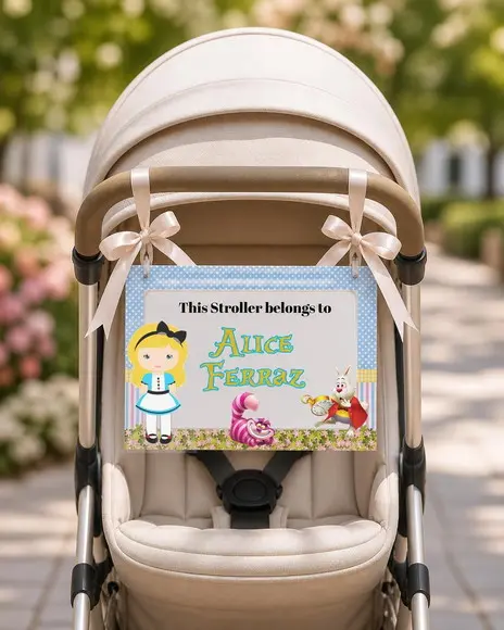 Placa para Carrinho de Bebê - Ideal para Viagem e Parques
