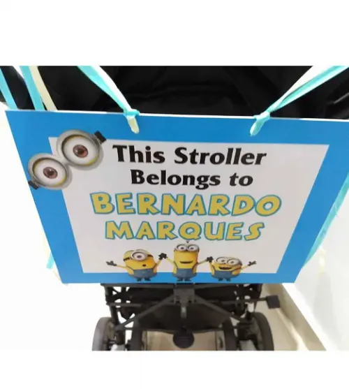 Placa para Carrinho de Bebê