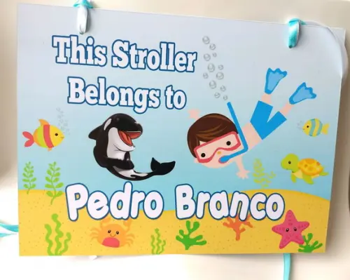 Placa para Carrinho Disney 2026 Personalizada com Nome