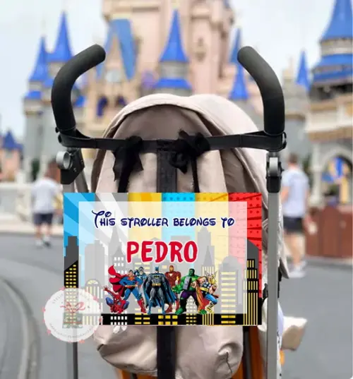 Placa para Carrinho Disney 2026 Personalizada com Nome