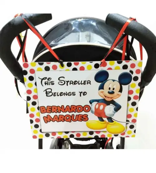Placa para Carrinho Disney 2026 Personalizada com Nome