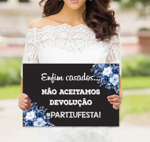 Placa para Casamento - Enfim Casados