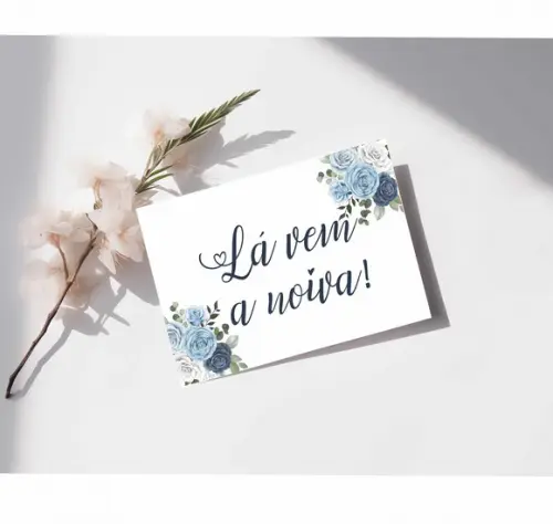 Placa para Casamento - Lá Vem a Noiva