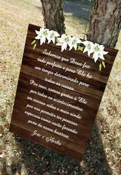Placa para Casamento - Sabemos Que Deus Faz