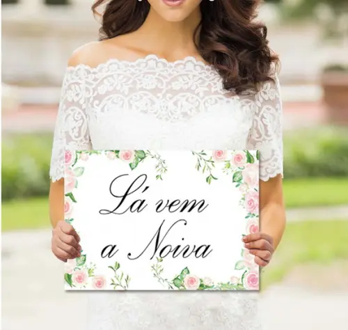 Placa para Casamento - Lá Vem a Noiva!