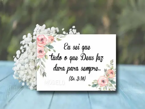 Placa para Casamento - Tudo Que Deus Faz Dura para Sempre