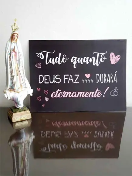 Placa para Casamento - Tudo Quanto Deus Faz