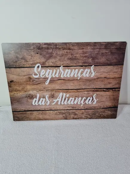 Placa para Casamento -lá Vem a Noiva