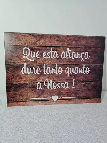 Placa para Casamento -lá Vem a Noiva