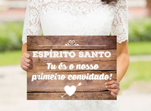 Placa para Daminha -tu És Nosso Primeiro Convidado