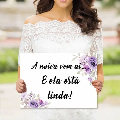 Placa para Daminhas - Ela Está Linda!