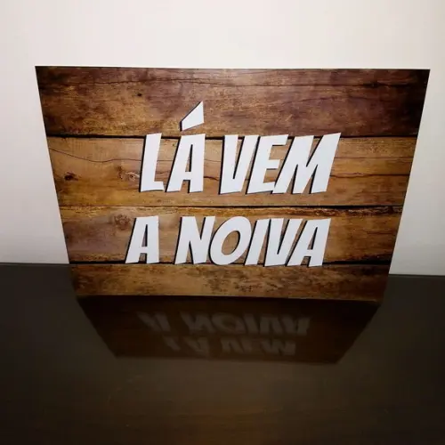 Placa para noivas - tamanho 40 x 30