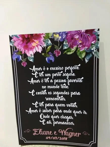 Placa para Recepção Casamento -o Amor É o Encaixe Perfeito