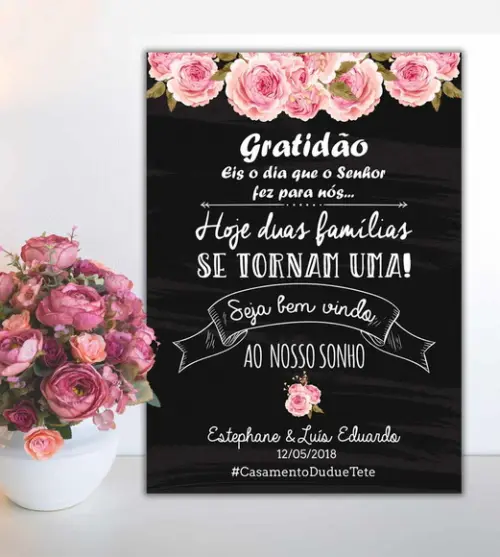 Placa Recepção -tamanho 60x40
