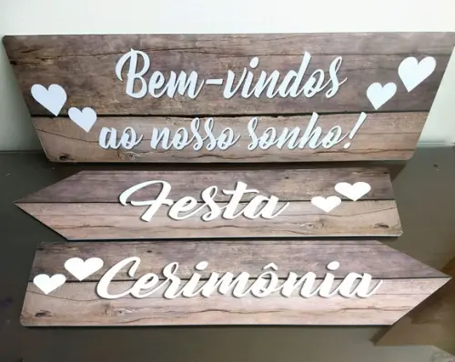 Placas Indicativas para Casamento