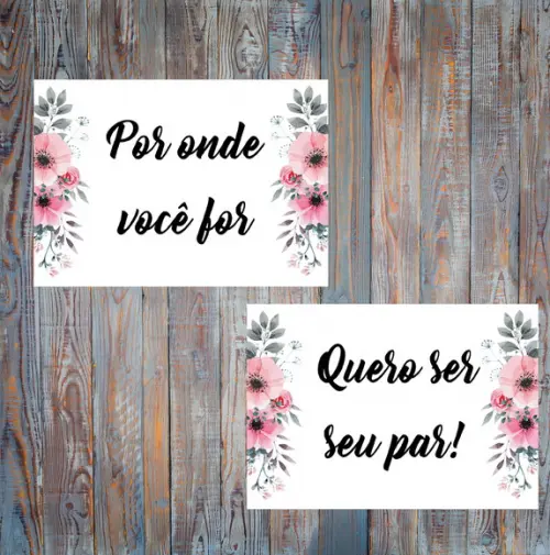 Placas para Cadeira dos Noivos