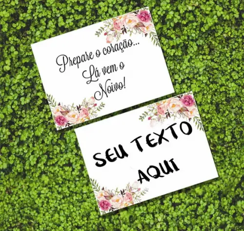 Placas para Casamento - Lá Vem a Noiva