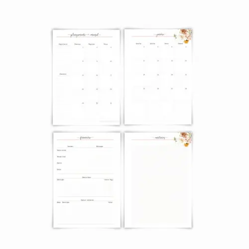 Planner Personalizado Flores