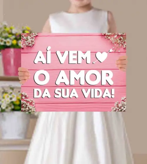Plaquinha para casamento