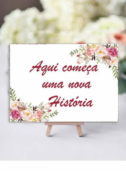 Plaquinha para Casamento - 40x 30