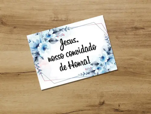 Plaquinha para Casamento - Jesus Nosso Convidado de Honra