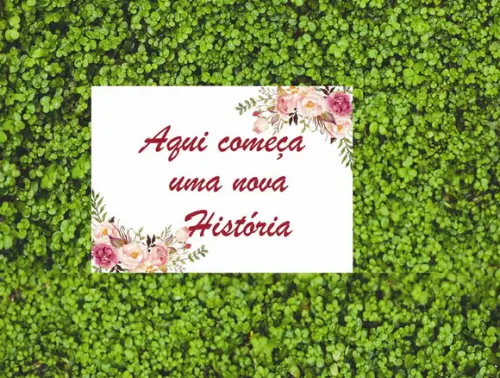 Plaquinha para Casamento -aqui Começa Uma Nova História