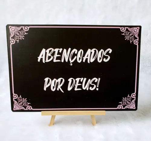 Plaquinha para Casamento- Abençoados Por Deus