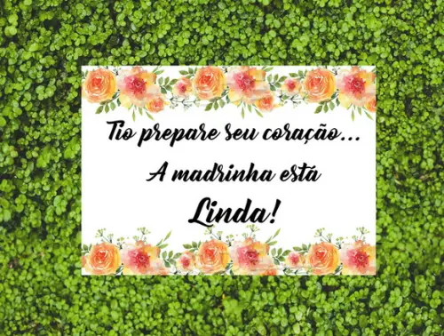 Plaquinhas para casamento