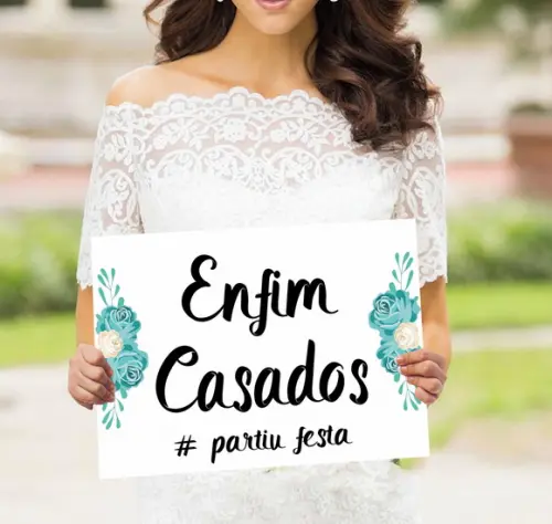 Plaquinhas para casamento