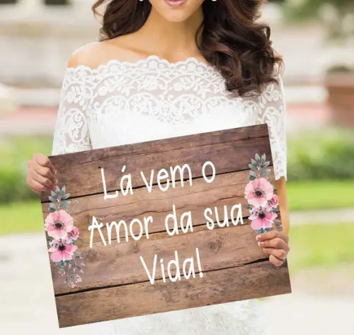 Plaquinhas para casamento