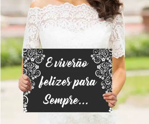 Plaquinhas para casamento
